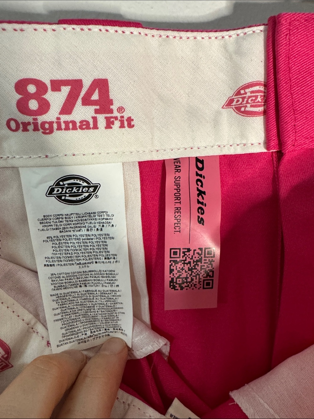Dickies Men’s 34x30 874 Work Pants Bright/Hot Pink Breast Cancer Awareness NWT - Picture 12 of 13
